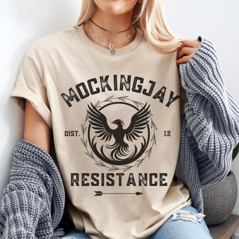 Hunger Games shirt, Mockingjay T-shirt, Hunger Games T-shirt, Peeta Mailack shirt, pure cotton fashion streetwear shirt