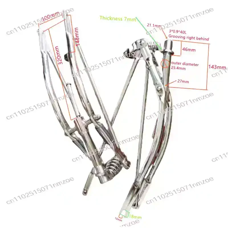 Disc Brake Electroplated Fork 26-inch Beach Bike Special Retro