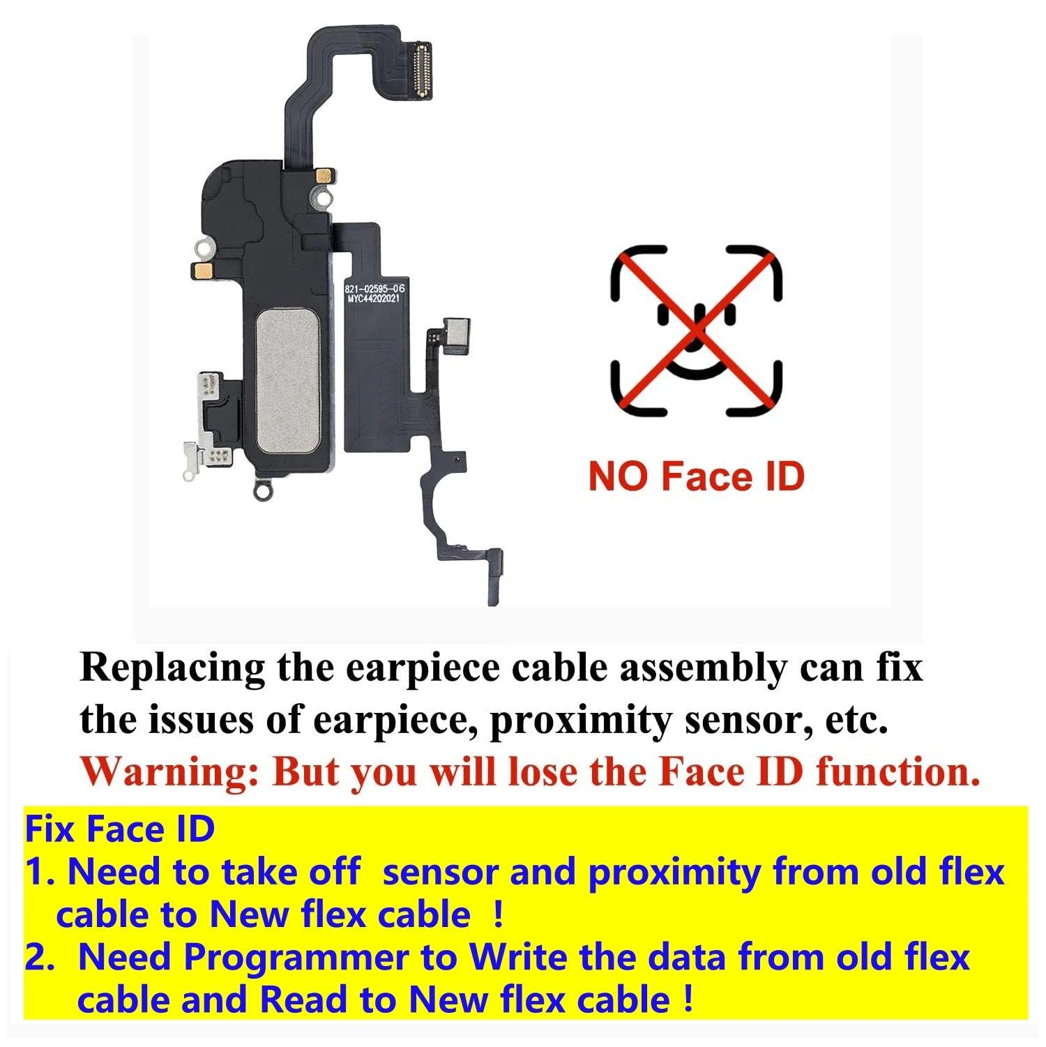 Top Ear Earpiece Speaker Sensor Flex cable For iPhone X XR XS 11 12 PRO MAX MINI Proximity Sensor Sound Speaker Face ID Parts