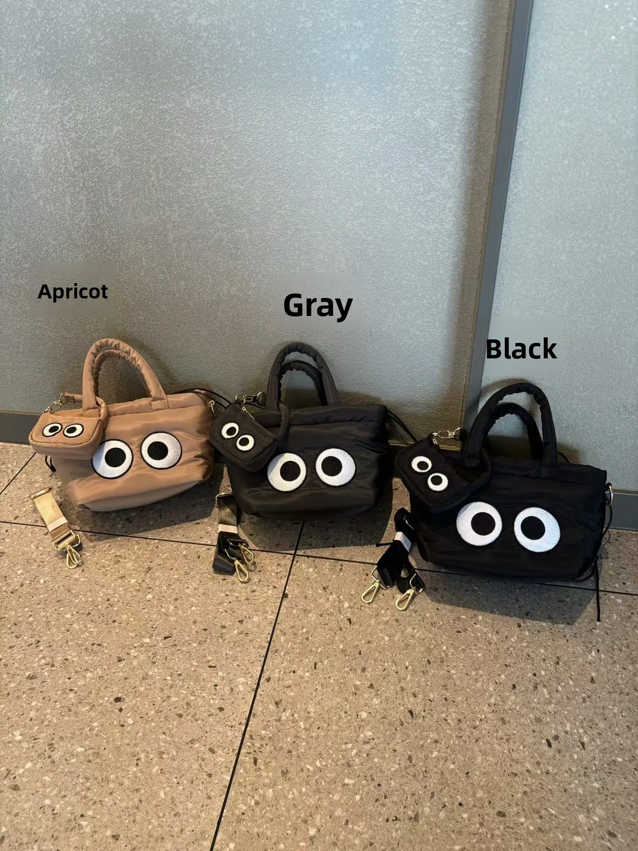 

Cute Embroidered Big Eyes Single oulder Bag Handbag Buet Crossbody Dstring Mobile Phone Bag Versatile Ladies Purse