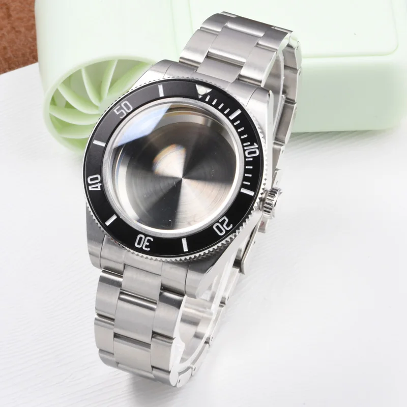 

Корпус для часов из нержавеющей стали с ремешком BGW-9, светящийся сапфировый ремешок, корпус для дайверских часов для автоматических механизмов NH35A/36A/4R/6R, аксессуары для часов