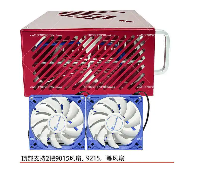 M34 mini portable all aluminum side transparent A4ITX chassis, 1U power supply with unique display HTPC desktop K39 M24