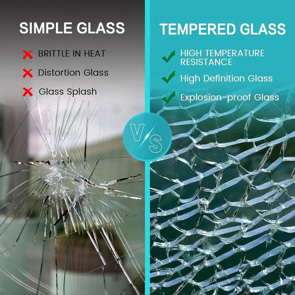 سبورة بيضاء زجاجية مغناطيسية بدون إطار مقاس 48 × 36 بوصة - لوحة مسح جافة مثبتة على الحائط لاجتماعات المكتب والمدرسة