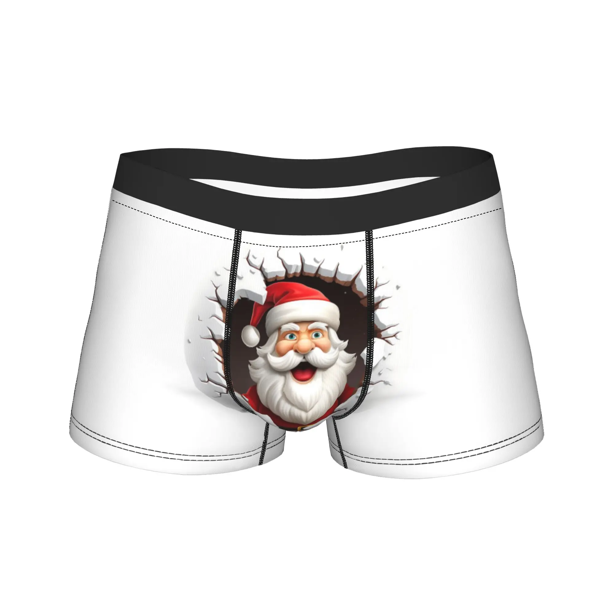 Santa Claus Christmas Holiday Xmas Festive Boxers Fun Underwear  Boxer Underpants Gag Gift For Men