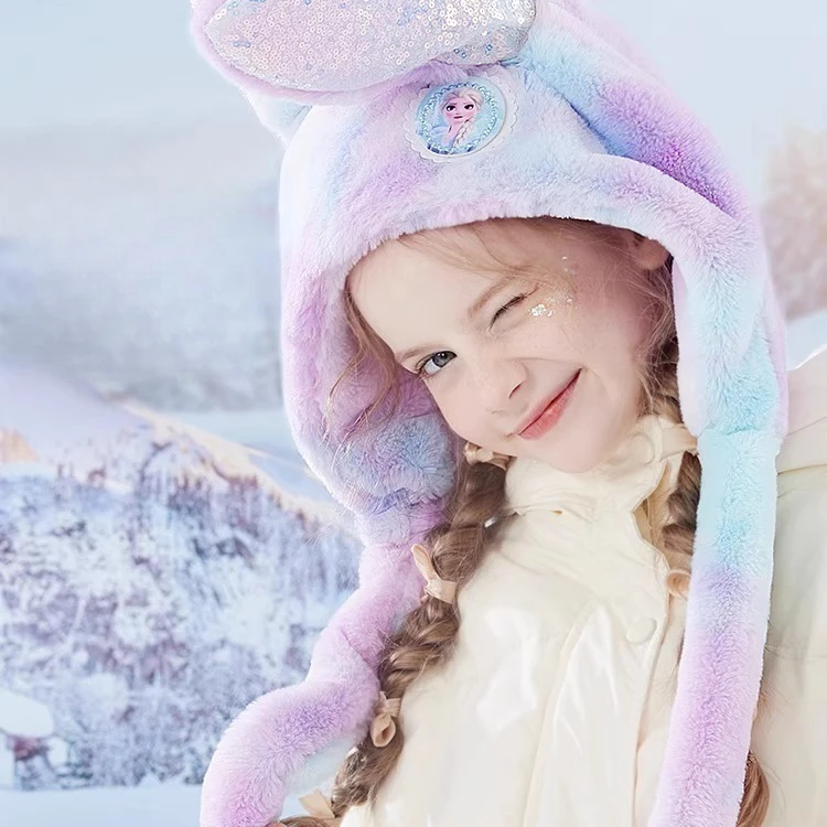

Miniso Disney children's hat girl autumn and winter new winter autumn plush thickened warmth cute ear hat women