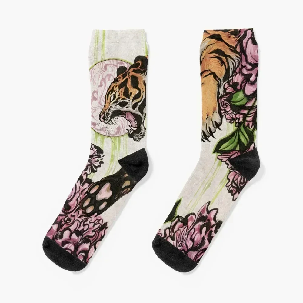

Tiger Socks Non-slip bright garter cartoon anti slip football Socks Men Women's funny gifts Rugby tennis Women's Socks Men's