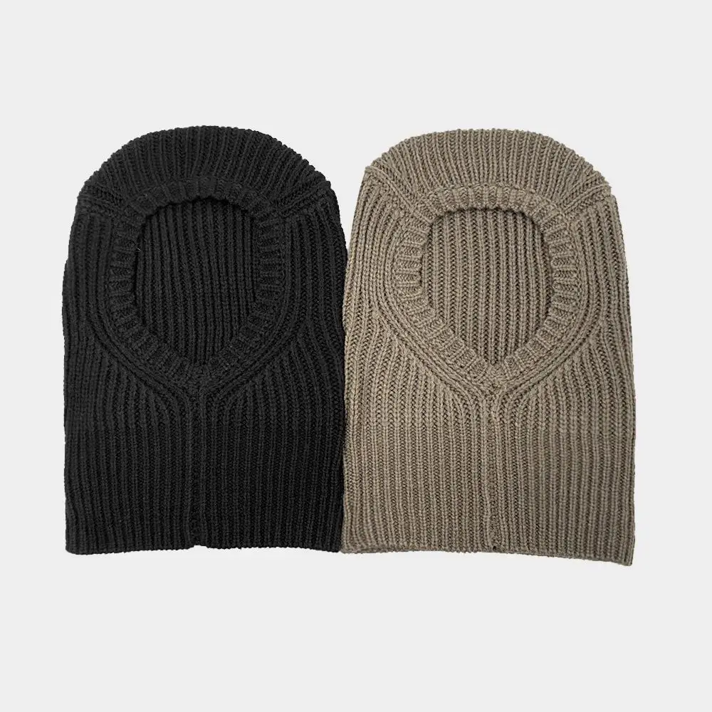 

Men Brimless Cullover Masked Cap Knitting Gothic Autume Casual Women High Street Luxury Designer Black Hat