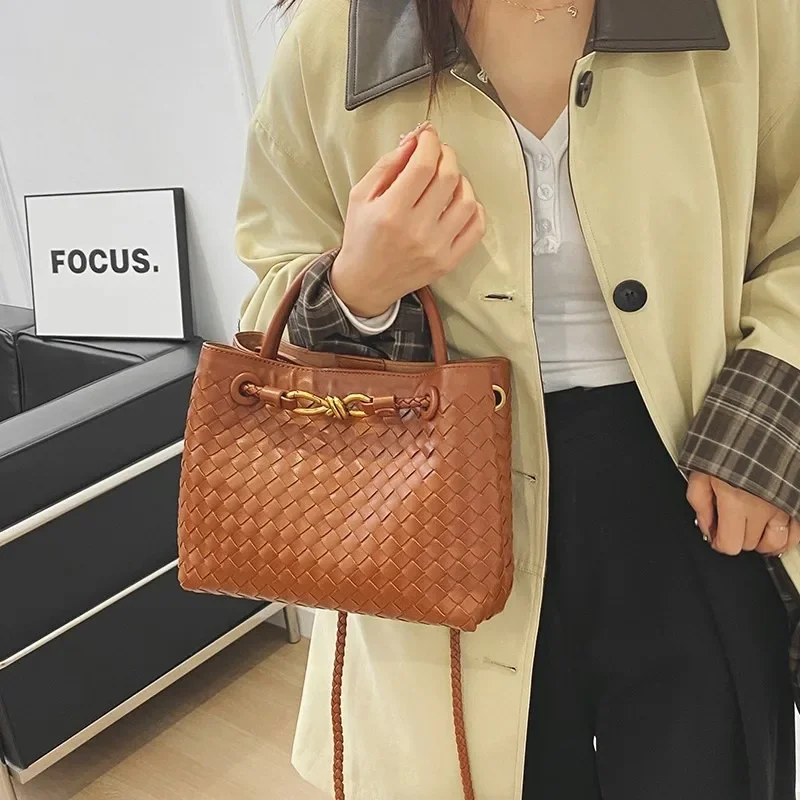 

Stylish Minimalist Unique Shopper Bag for Women with Elegant Leather Solid Color and Large Capacity Design