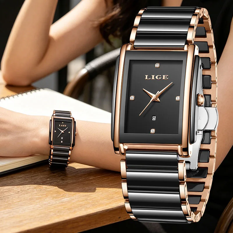 LIGE Watch for Women Retro Elegant fashion calendar waterproof business clock quartz casual Women's wristwatch reloj de mujer
