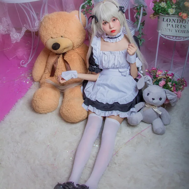 Anime Yosuga no Sora Kasugano Sora Maid Outfit Cosplay Costume Women Sexy Servant Waiter Apron Lolita Dress Halloween Party