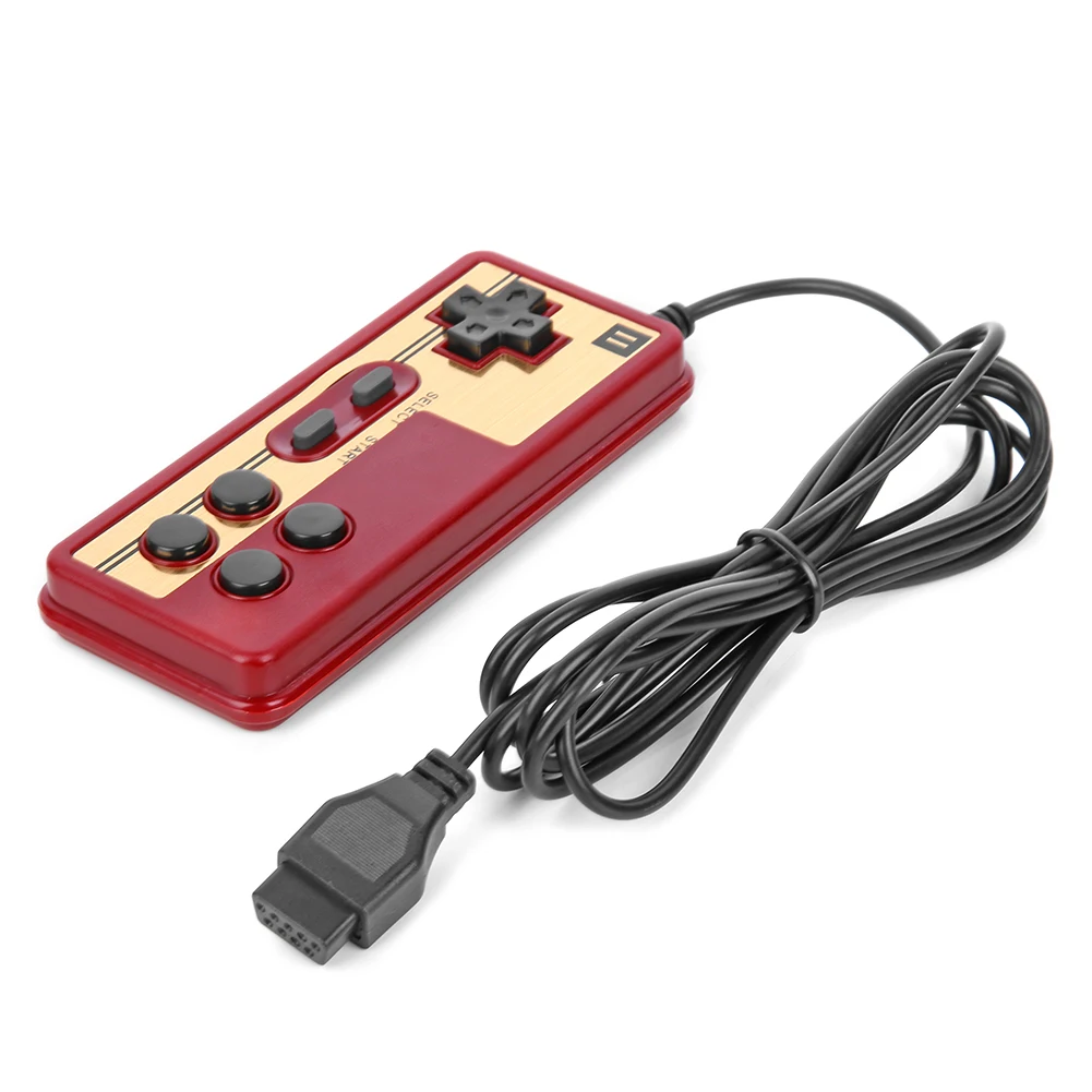 Wired Game Handle Universal 8 Bit TV Red White Machine Game Player Handle Nine Pinholes Interface for Coolboy Subor