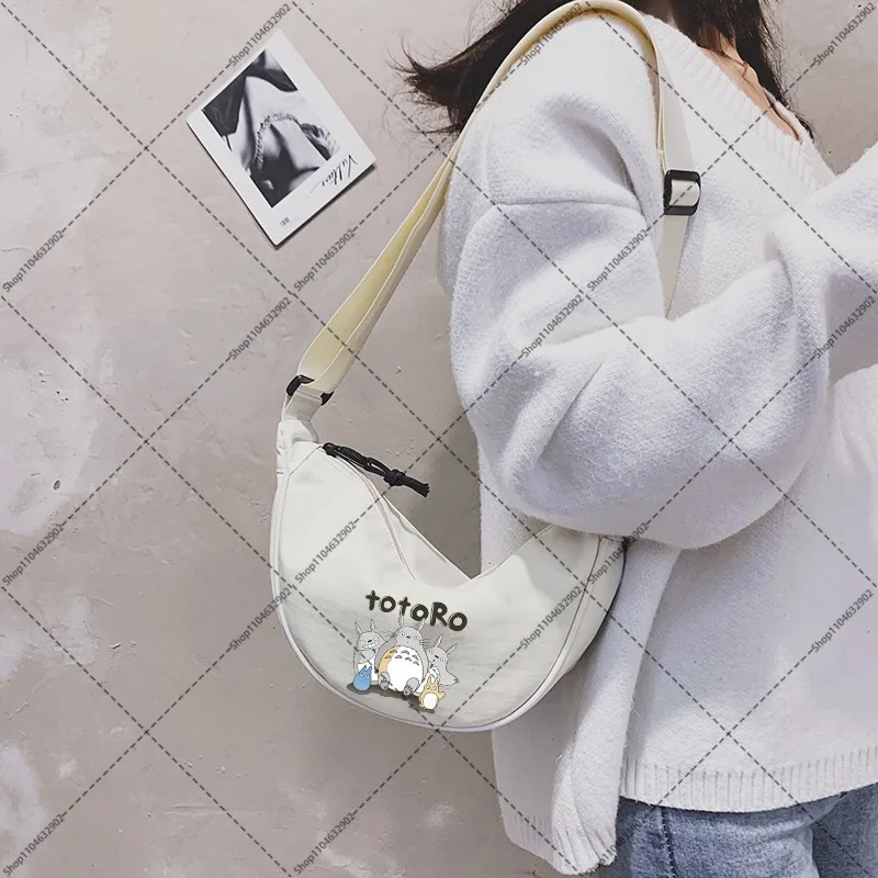 Totoro Crossbody Bags for Women Cute Cartoon Anime Pattern Print Shoulder Bag Unisex Large Capacity Portable Backpack Party Gift view 2