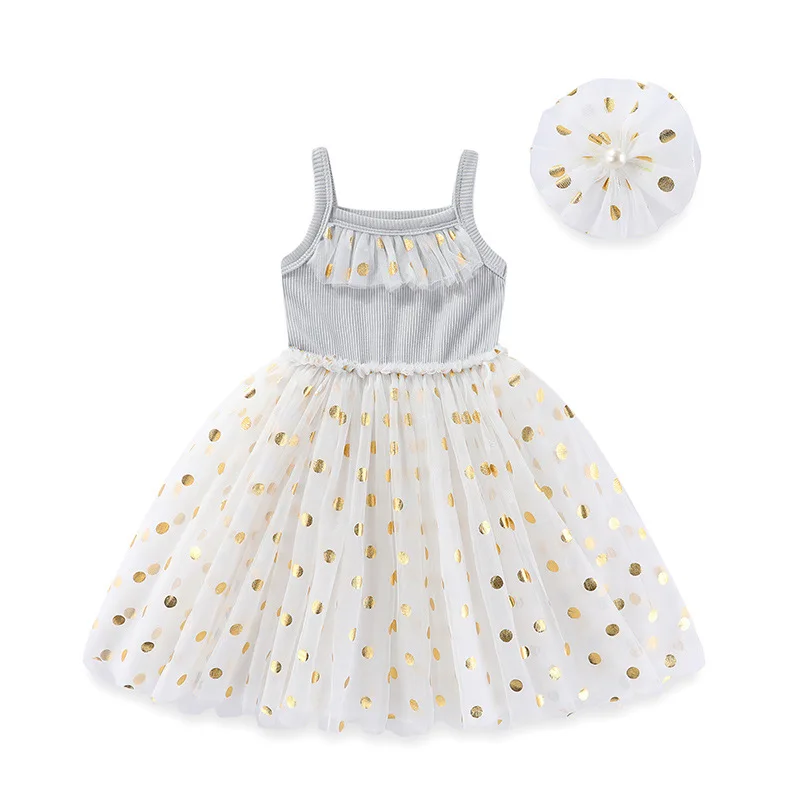 2024 Summer Toddler Kids Baby Girls Princess Dress Tulle Birthday Party Dresses for Girl Tutu Sun Beach Holiday Casual Clothing