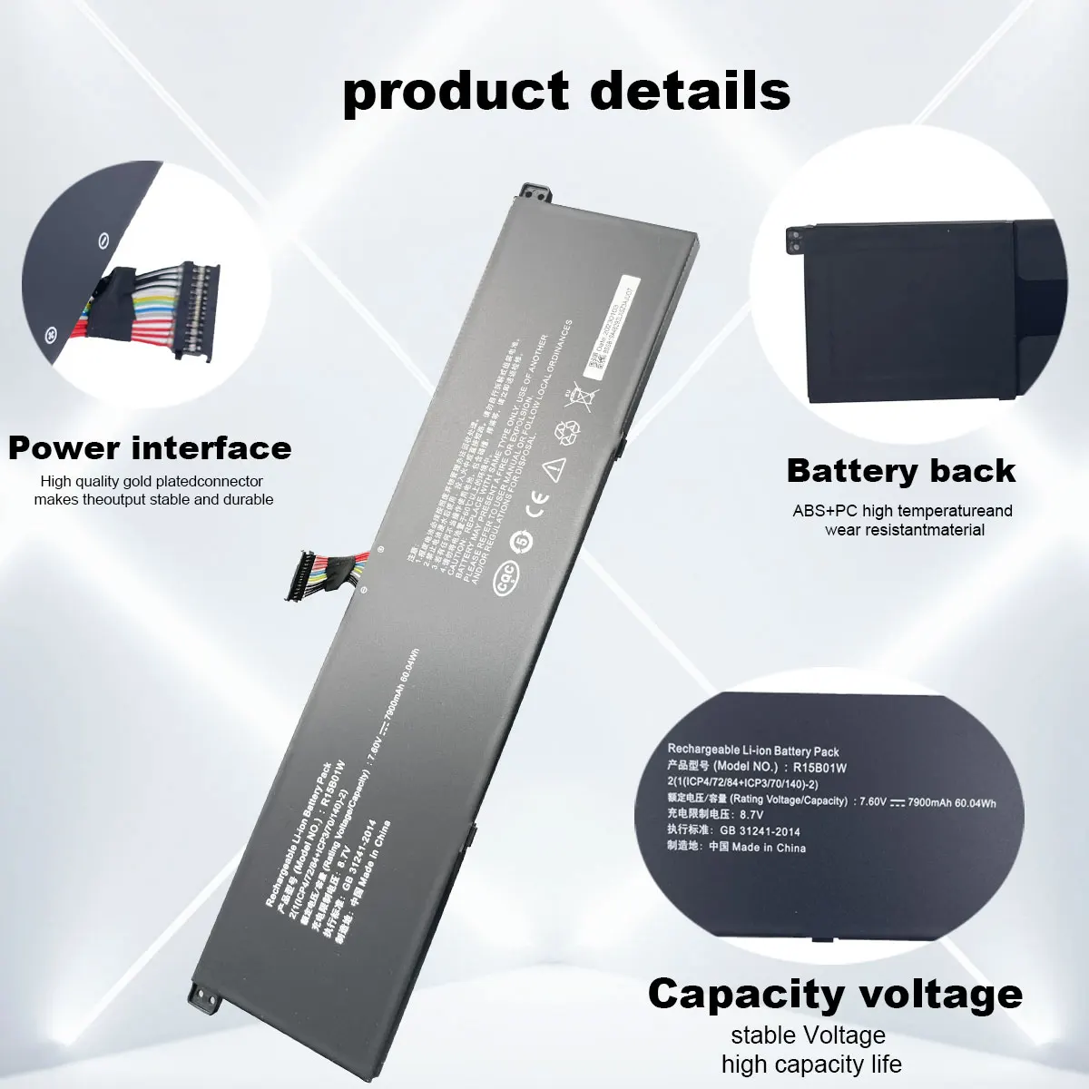 Imagem -03 - Bateria do Portátil para Xiaomi Pro 15.6 Gtx Tm1701 Série Notebook R15b01w