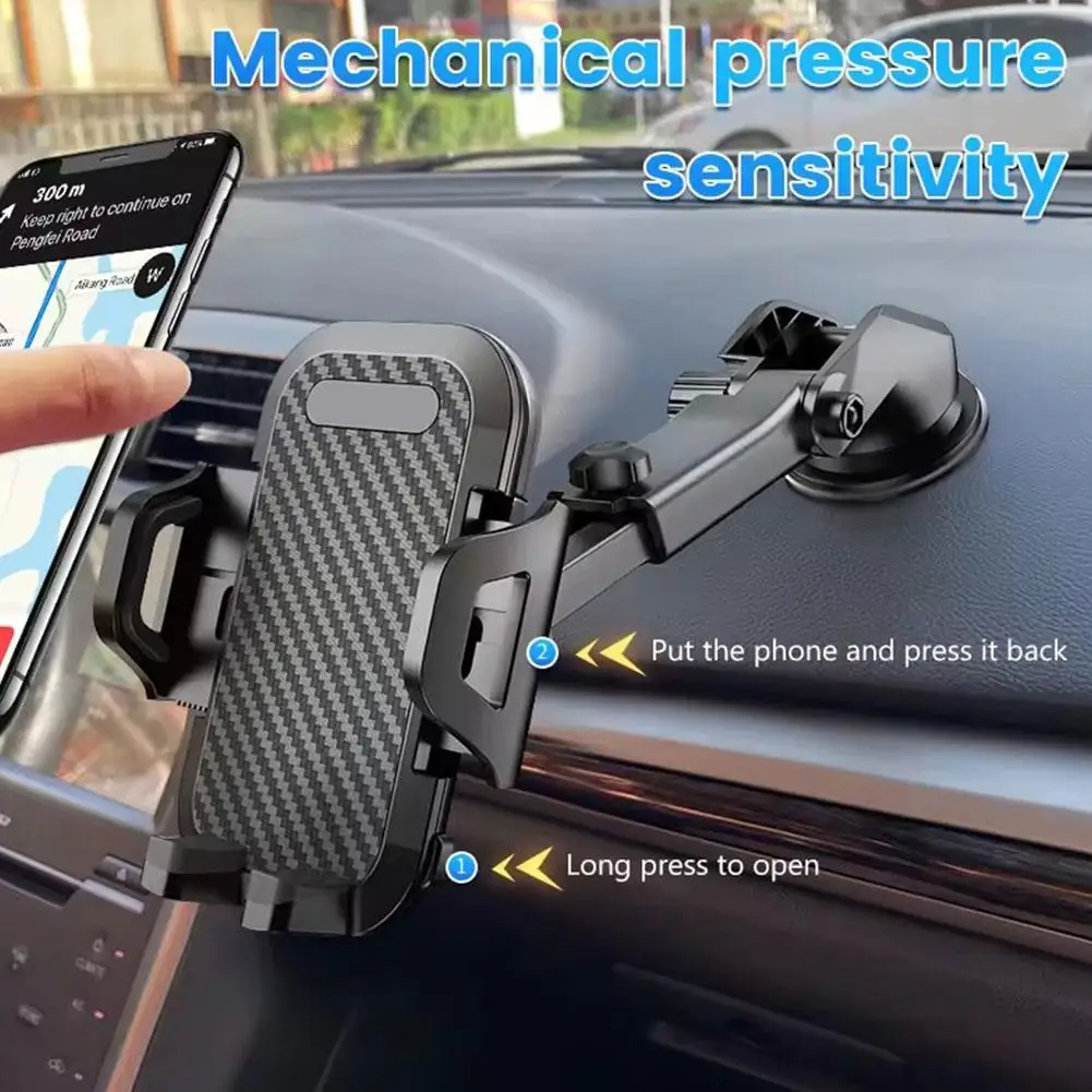 360° Rotating Car Phone Holder Moblie Car Mount Stand Super Suction Cup for Dashboard & Windshield For for Phones 50-100mm Wide