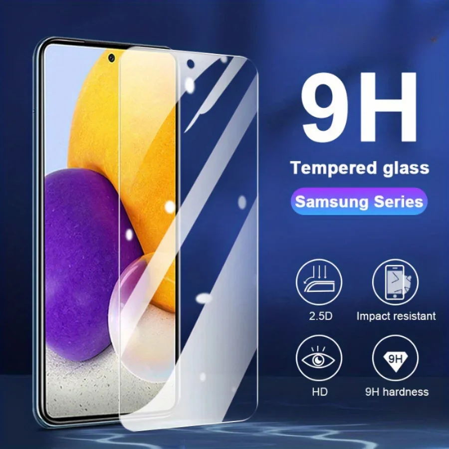 2Pcs HD 9H Clear Tempered Glass For Samsung Galaxy A55 A15 A35 5G A54 A14 A23 A03 A53 A52 A42 A32 A13 A20 A12 Screen Protector