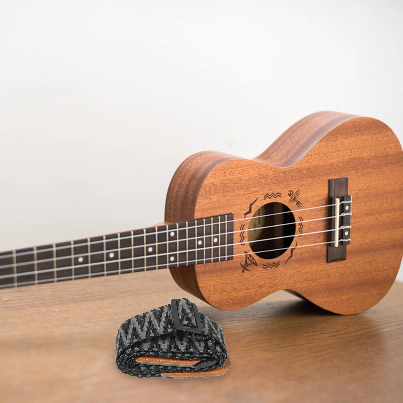 

Ukulele Strap Adjustable Vintage Nylon Shoulder Strap Suitable for Adults Acoustic Electric Instrument Comfort Support