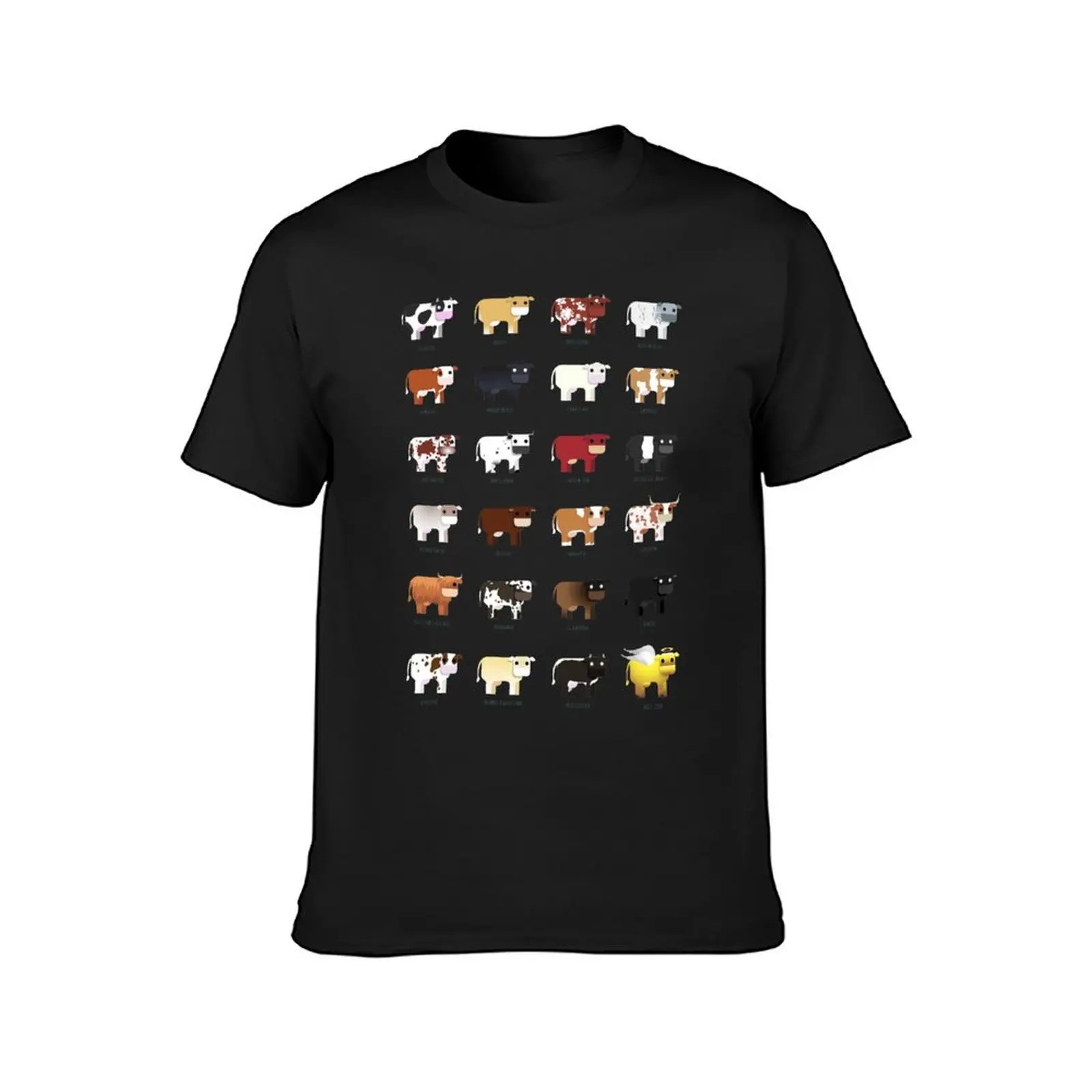 Bovine Variety T-Shirt for a boy plus sizes anime clothes heavy weight t shirts for men