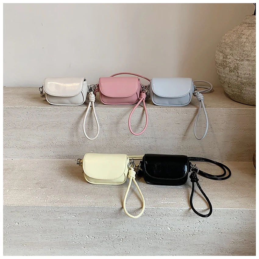 

Summer Women Cute Mini Bag Solid Color PU Cross Body Lipstick Bags Korean Casual Fashion Female Versatile Purse