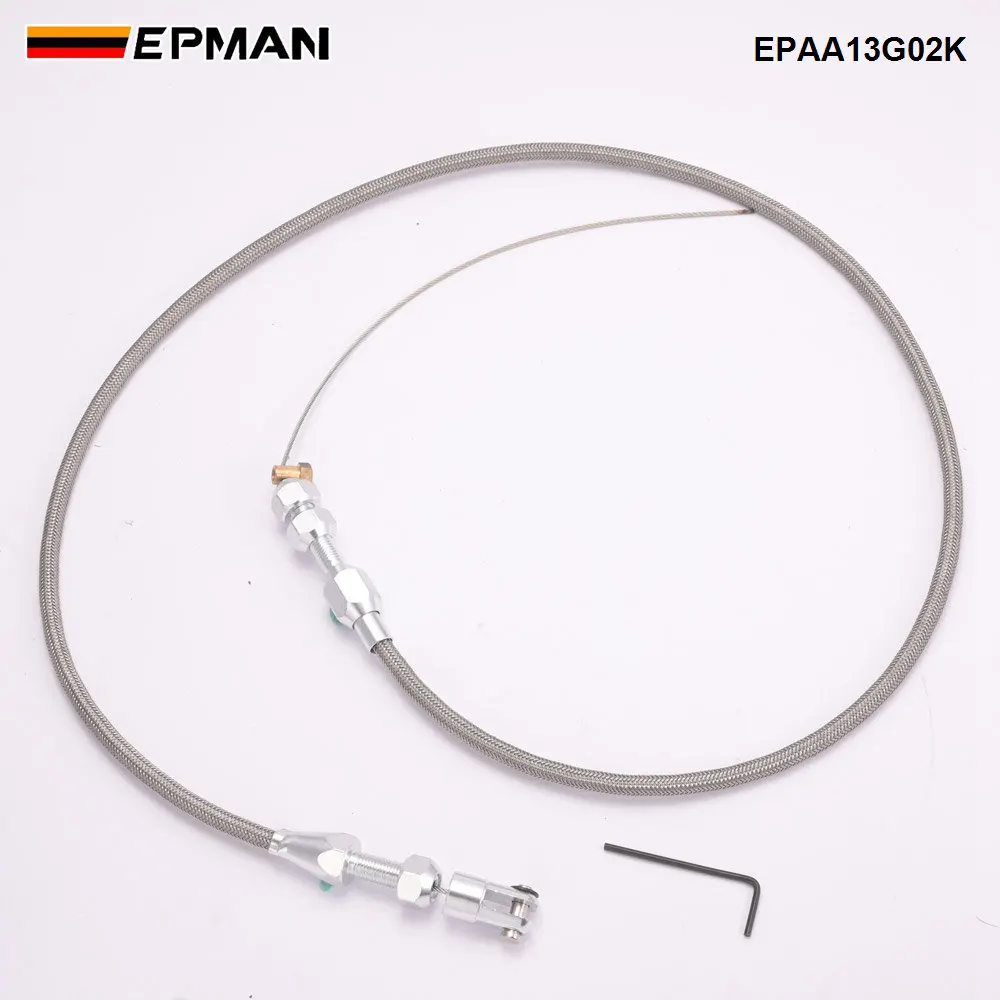 EPMAN Cavo acceleratore universale da 36 pollici Cavo gas acceleratore intrecciato in acciaio inossidabile Cavo compatibile EPAA13G02K