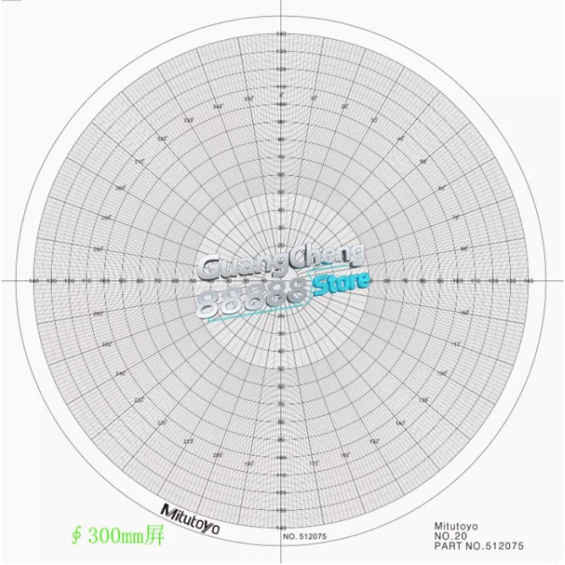 

Таблица оптического компаратора для профиля, таблица накладок проектора для Mitutoyo 512075