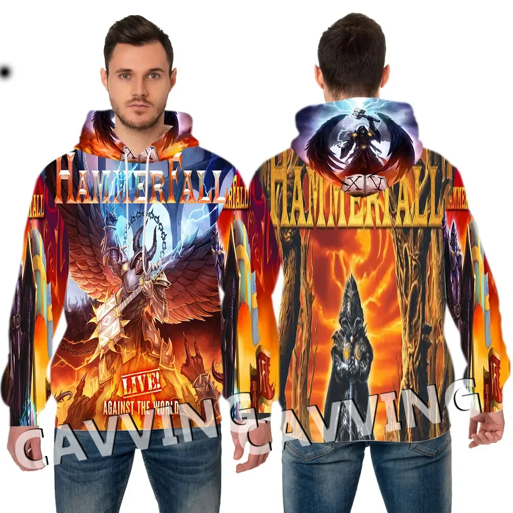 Hammerfall Band 3D Printed Fashion Hoodies Hooded Sweatshirts Harajuku Hoodie Sweatshirts Tops Clothing for Women/men