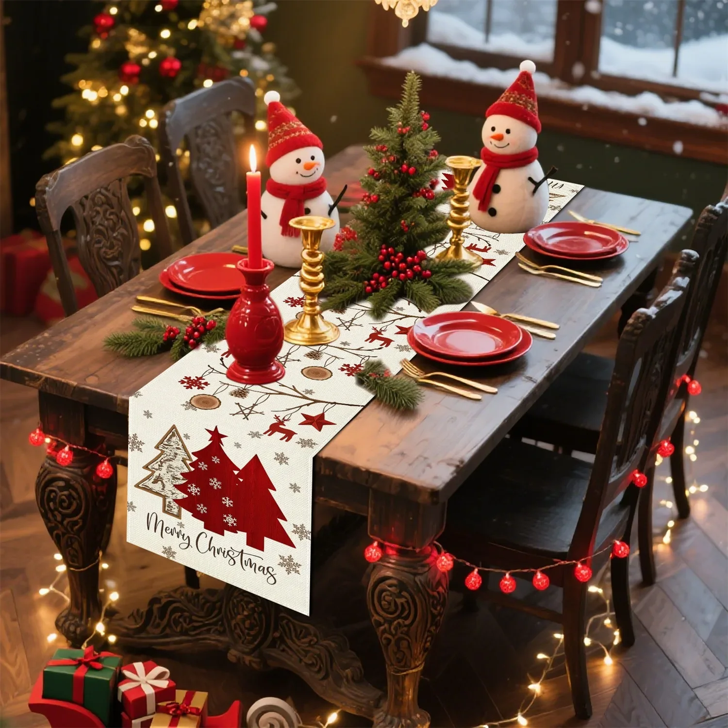 Christmas Table Decorations, Table Flags, Christmas Tree Branches, Snowflakes, Christmas Tree Patterns, Christmas Table Runners