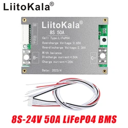 LiitoKala 8S 24V 50A LiFePO4 Battery Balance Charge Board Equalizer NTC Temperature Protection Equalizador For Escooter/Ebike