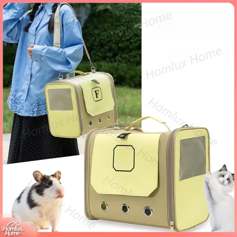 Portable Small Pet Carrier Backpack for Hamster Sugar Glider Chipmunk Breathable Mesh Nylon Cage Outdoor Travel Bag for Tiny