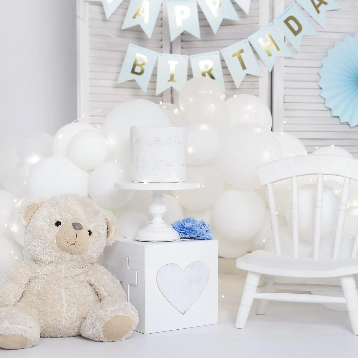 مجموعة بالونات لاتكس بيضاء مكونة من 144 قطعة مناسبة لحفلات أعياد الميلاد وحفلات الزفاف وديكورات حفلات عيد الحب #6