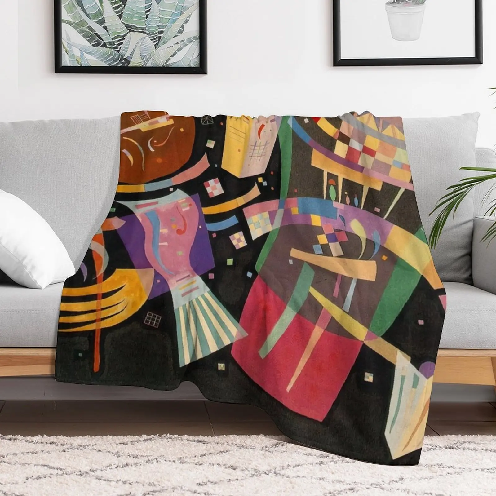 Wassily Kandinsky Throw Blanket for winter Soft Fashion Sofas Blankets