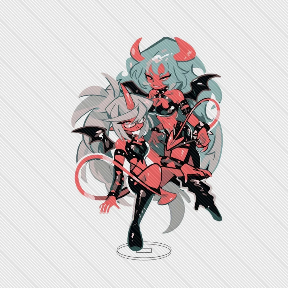 15CM Hot Anime Panty & Stocking Acrylic Stand Model Cosplay Characters Ornament Accessories Goods Christmas Gifts