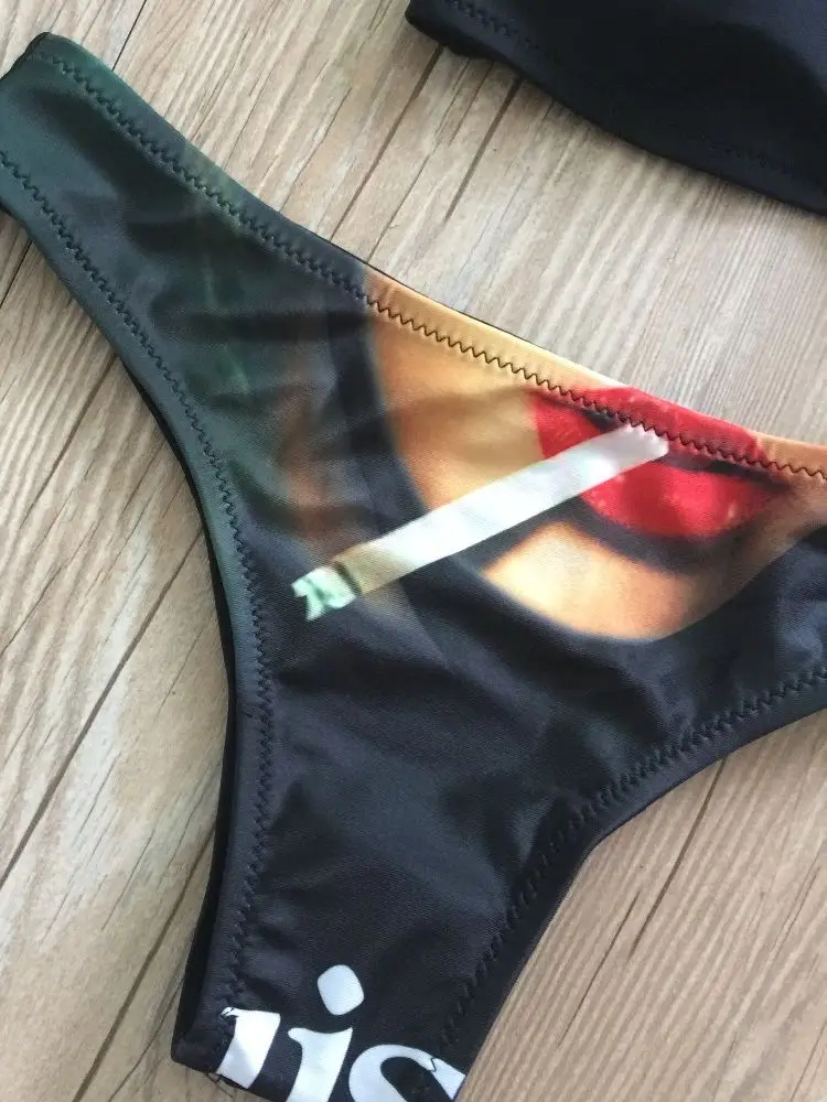 2018 Sexy strój kąpielowy Bikini kobiety push up strój kąpielowy bandaż Bikini zestaw brazylijski lato plaża kostiumy kąpielowe kobiet Biquini druku