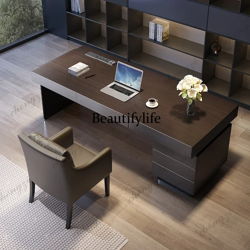 JJ Executive Storage Hutch Table Luxury Socket Cabinent Executive Office Computer Desks Study Drawers Escritorio Office Furnitur