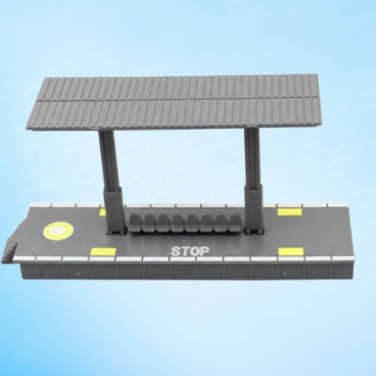 

Plastic Train Station Model Detachable Design Miniature Station Station Railway Layout Decorations Pre-Painted for Children