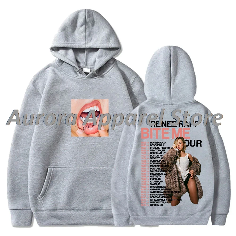 رينيه راب بايت مي جولة حول العالم هوديس ميرش تأثيري النساء الرجال أزياء بلوزات طويلة الأكمام #3