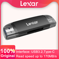 Lexar 310X TF SD Card Reader USB3.2 Type-C Dual Interface TF/SD Memory Card Dual-use Card Reader for Mobile Phones and Computers