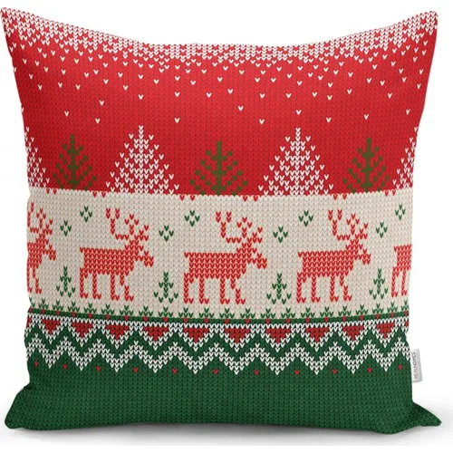 Top 2022 Home Christmas Deer and Trees Printed Decorative Pillow Cushion Cover  New Year Decor Free Shipping Items Bedroom Sofa