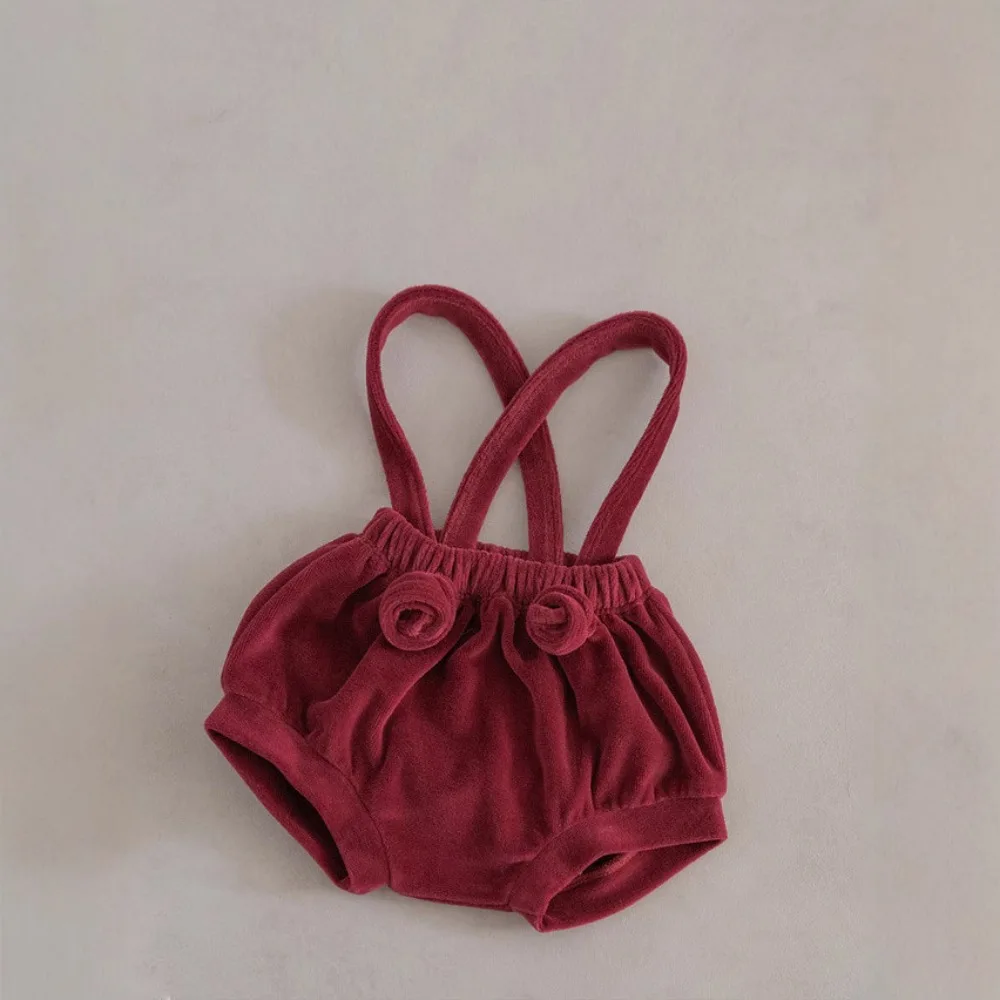 

Christmas Clothes Velvet Strap Pants 4899 Baby Clothes 2025 Winter New Baby Boy's Suspenders Pants