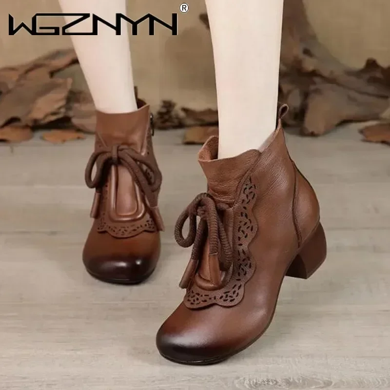 2025 Winter Women's Boots Pu Leather Ladies Shoes Comfortable Women Boot Outdoor Female Snow Boots New Versatile Sapato Feminino
