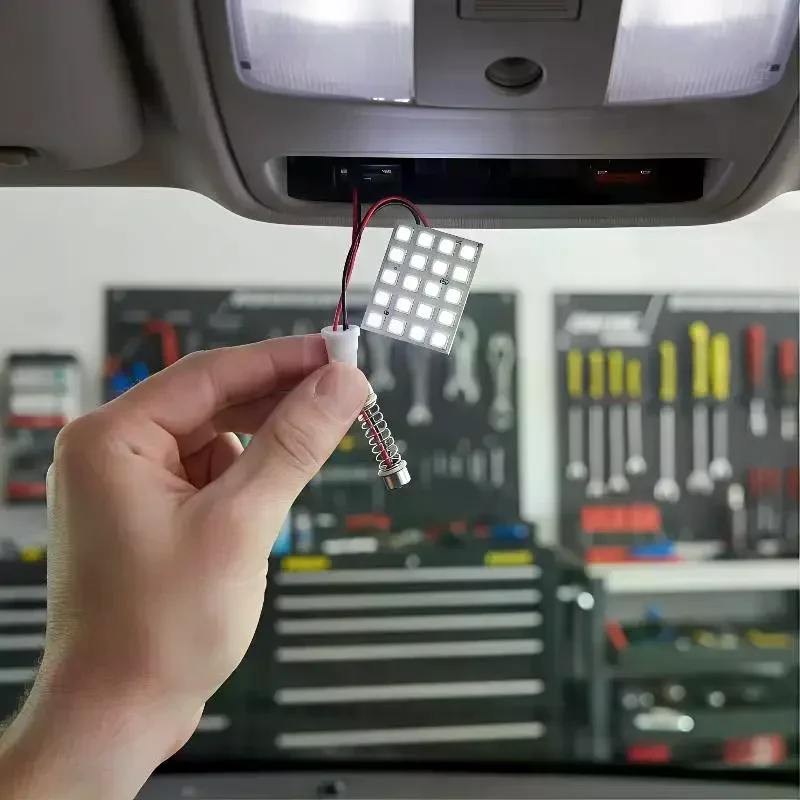 T10 5050 LED Interior Panel White Light Reading Lamp Universal Car Trunk Roof Dome Bulb 6/9/12/15/24/ SMD Lights 12V