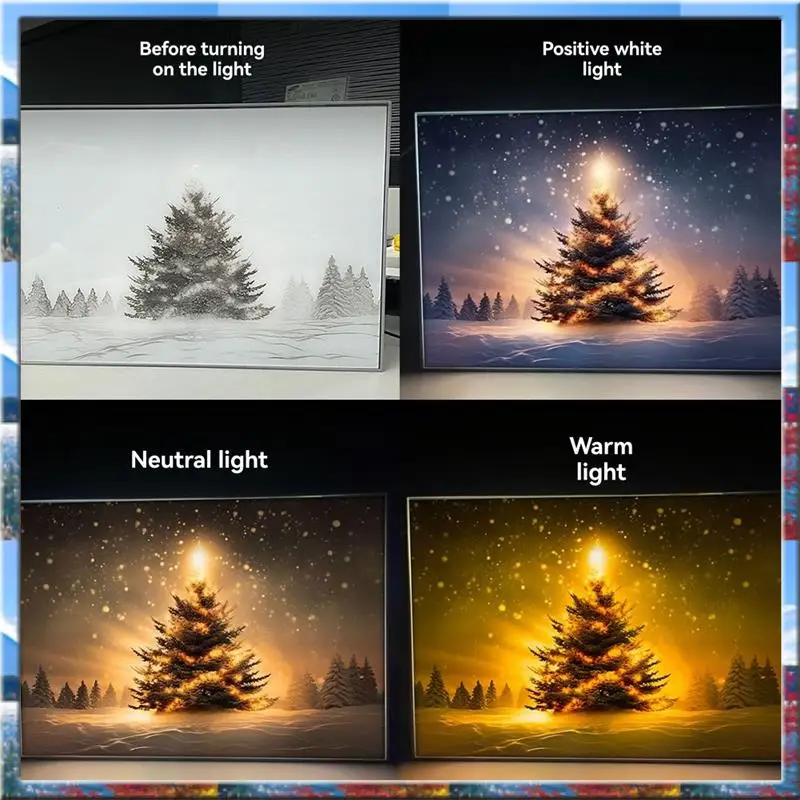 

Top Deals USB Plug Dimming Romantic Home LED Beautiful City Night View Light Painting HD Picture Narrow Bezel Decorations Lamp