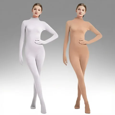 Adult Full Body Zentai Suit Lady Spandex Second Skin Tight Suits Halloween Party Cosplay Costume Solid Color