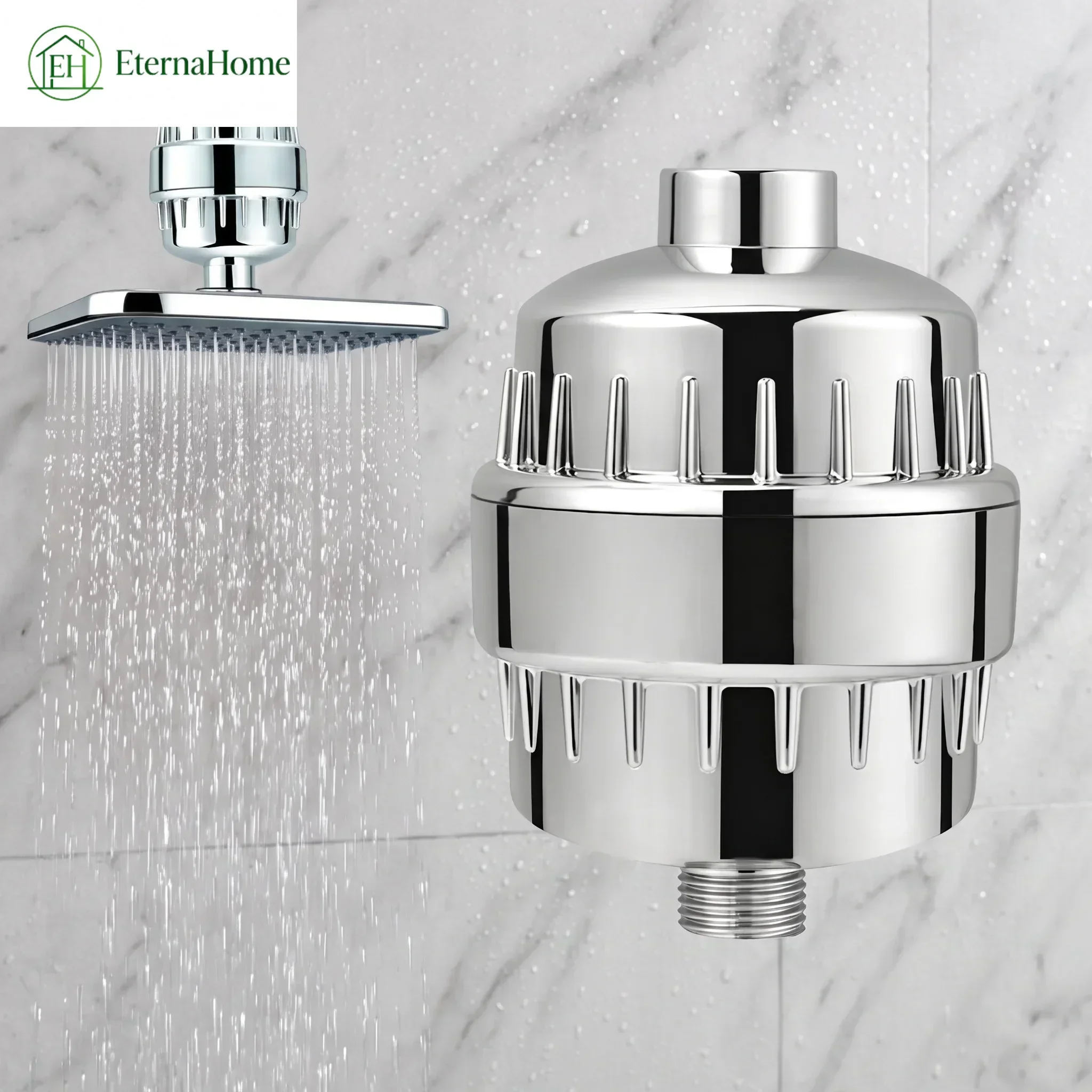 1 Piece Shower Filter Replacement Cartridge Water Purification Reduces Harmful Contents Promotes Skin Health For Bathroom Use