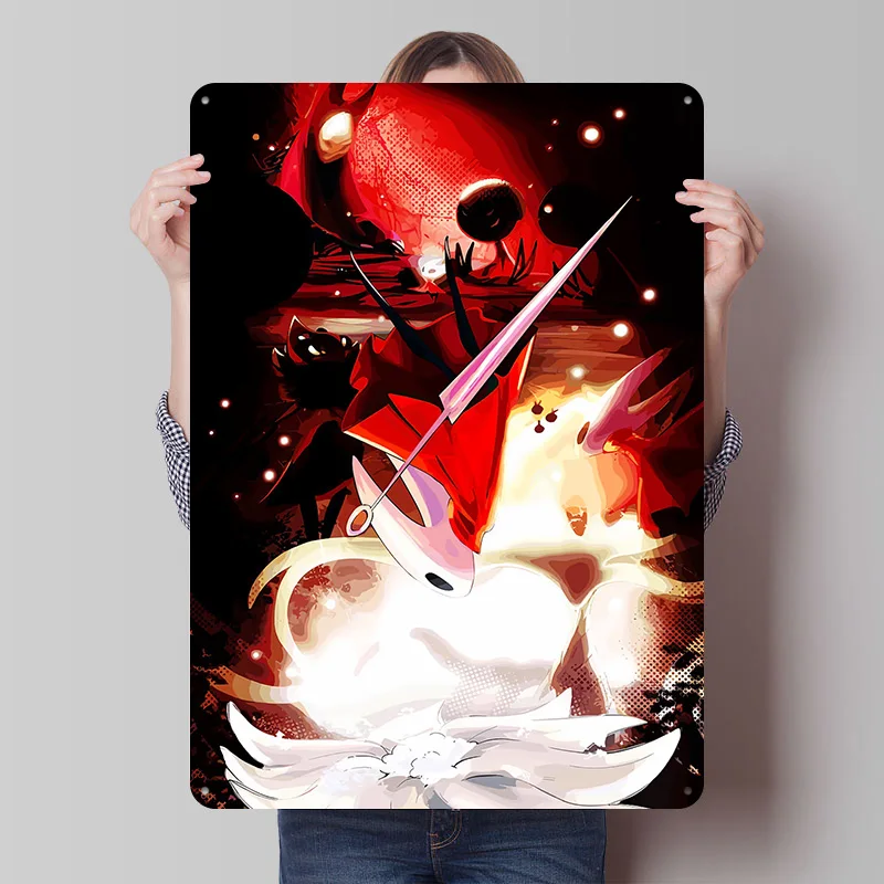 Hornet and Grimmchild Battle Poster Customized Vintage Metal Signs Wall Art Retro Tin Plaque for Interior Decoration Living Room