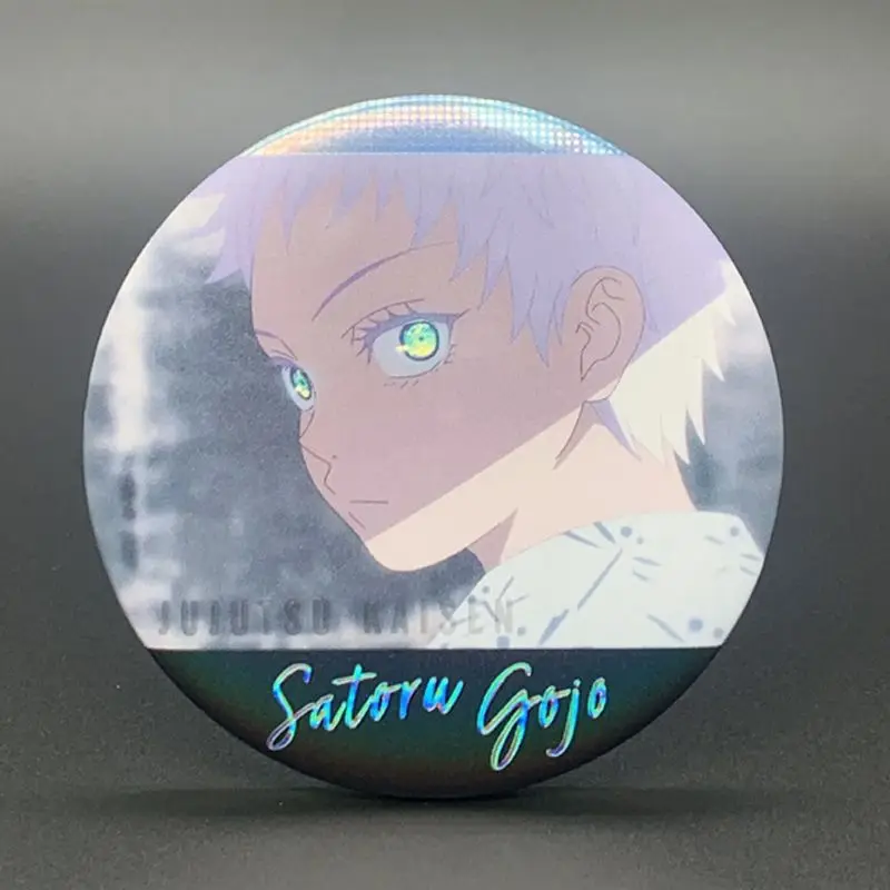 

Anime Jujutsu Kaisen Satoru Gojo Geto Suguru Cosplay Reflect Light Gilding Badge Decoration Xmas Birthday Gift Backpack Pendant