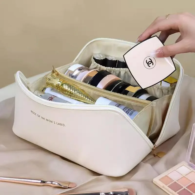 Make-up bag ladies new waterproof large-capacity hand-held make-up brush case portable travel toiletries bag