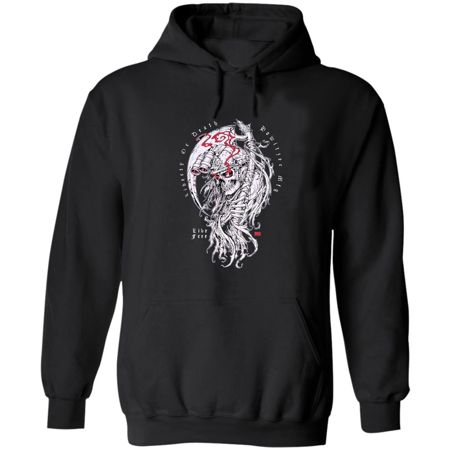 

Victory or Death. Tactical Grim Reaper Patriot Grunt Pullover Hoodie 100% Cotton Comfortable Casual Mens Sweatshirt Streetwear