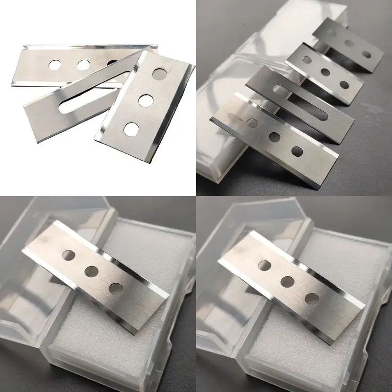 Custom Drawing Services Industrial razor Blades Film Cutting Knife Double Edge 3 Hole razor Slitter Blade