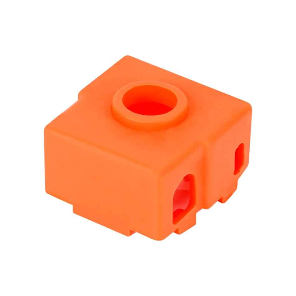 Torlipy CR6 SE Silicone Sock 3D Printer Accessories For CR 6 SE Heated Block Hotend, CR-6 SE Heatblock Case Cover Orange Black